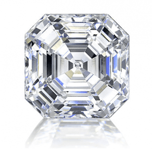 The perfect Asscher cut diamond. D colour and flawless clarity.